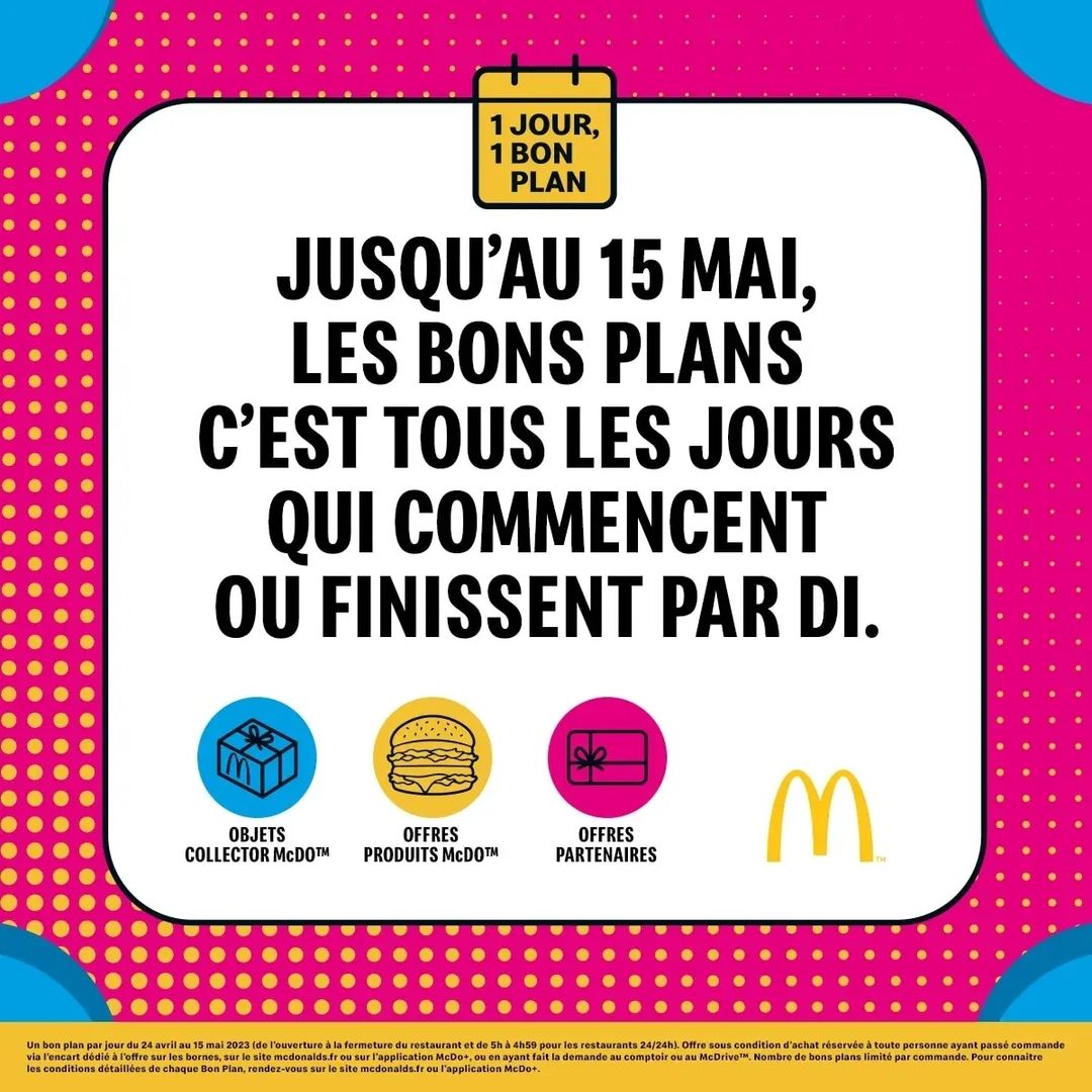 1 jour 1 bon plan chez McDonald’s